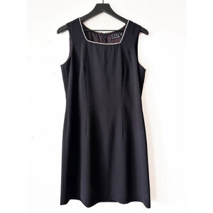 Vintage CDC Evening Rhinestone Trim Little Black Dress Size 10